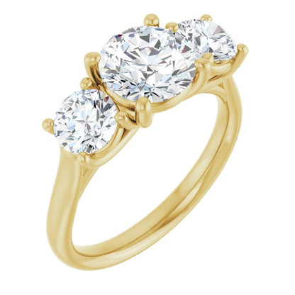 2 1/2 CTW Lab-Grown Diamond Engagement Ring, 7.26 mm