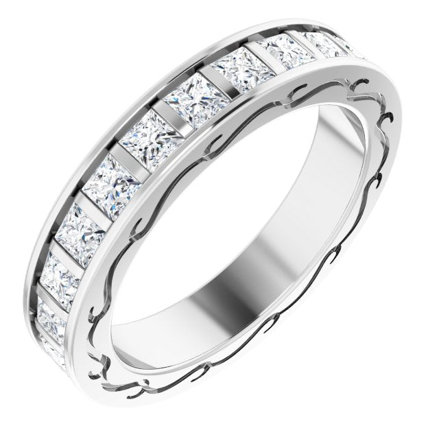 2 1/4 CTW Natural Diamond Eternity Band, 3.83 x 21.64 mm