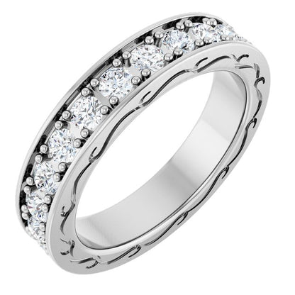 1 3/8 CTW Natural Diamond Eternity Band, 3.26 x 20.38 mm
