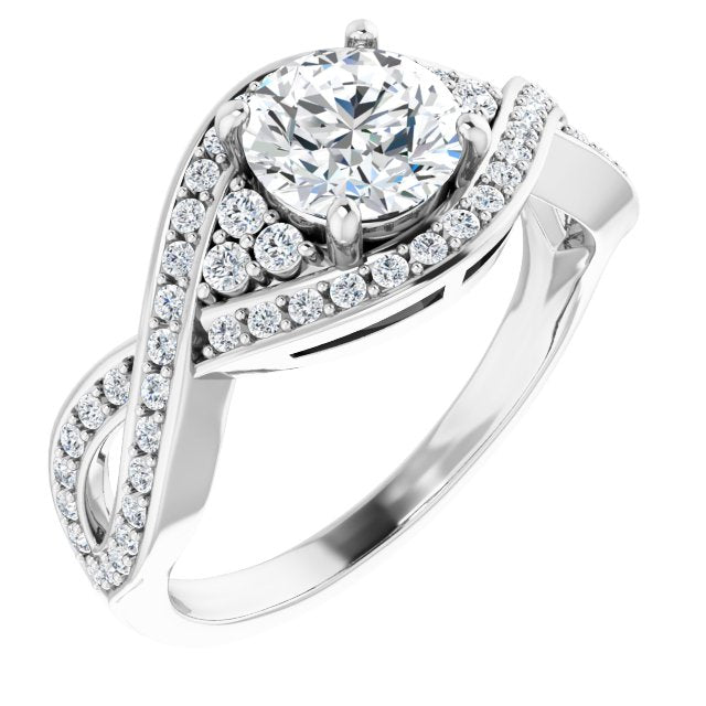 14K White Gold 1/10 CTW Natural Diamond Band