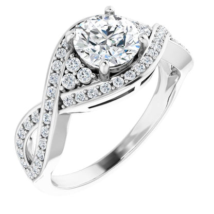 14K White Gold 1/10 CTW Natural Diamond Band