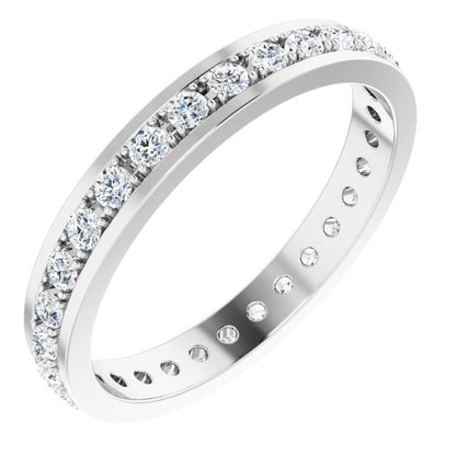 3/8 CTW Natural Diamond Eternity Band, 3 mm