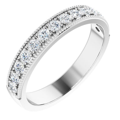 3/8 CTW Natural Diamond Anniversary Band, 3.7 mm