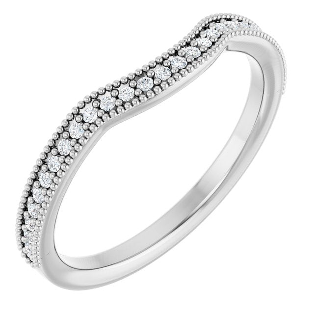 1/8 CTW Natural Diamond Contour Band, 19.98 mm