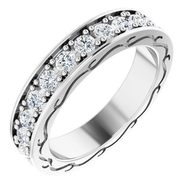 1 CTW Natural Diamond Eternity Band, 2.7 x 21.9 mm