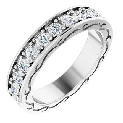 1 CTW Natural Diamond Eternity Band, 2.7 x 21.9 mm