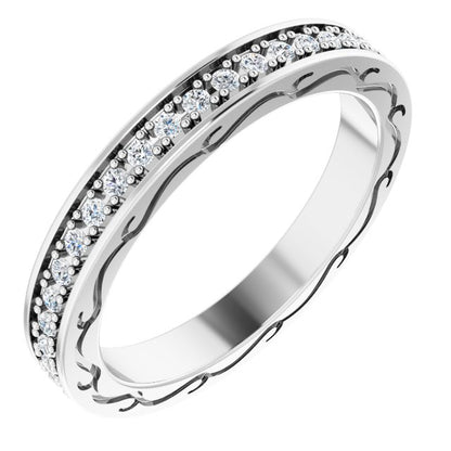 3/8 CTW Natural Diamond Eternity Band, 2.96 x 20.29 mm