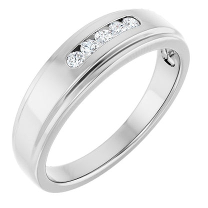 1/4 CTW Natural Diamond 5-Stone Band