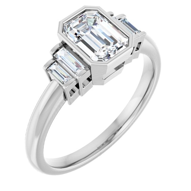 Band for 6x4 mm Emerald Ring
