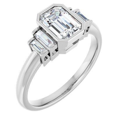 Band for 6x4 mm Emerald Ring