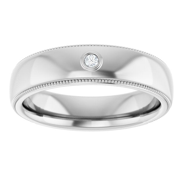 .03 CTW Natural Diamond Band, 6 mm