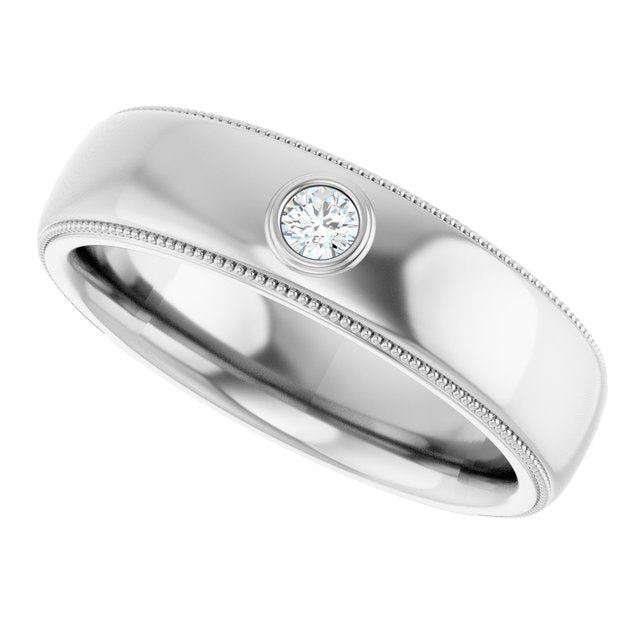 1/10 CTW Natural Diamond Band, 6.3 mm