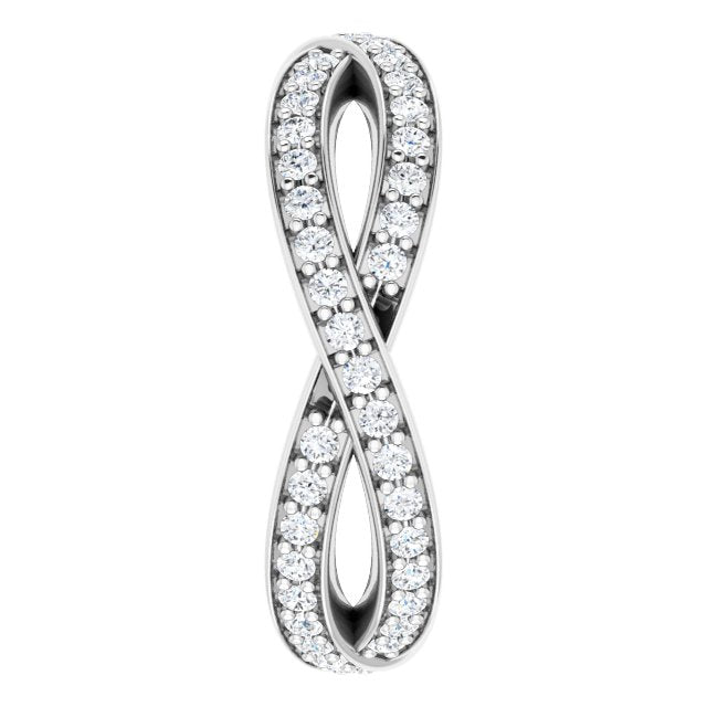 14K White Gold 1/2 CTW Natural Diamond Round Eternity Band