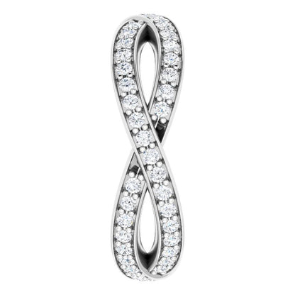 14K White Gold 1/2 CTW Natural Diamond Round Eternity Band