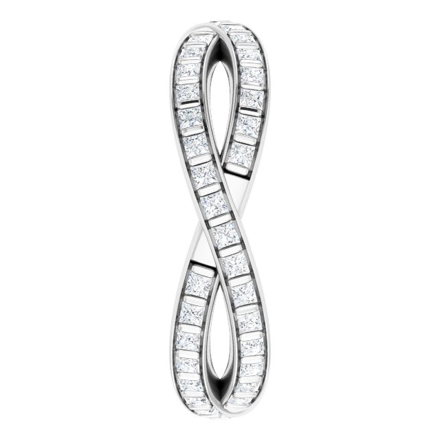 14K White Gold 1 CTW Natural Diamond Square Eternity Band