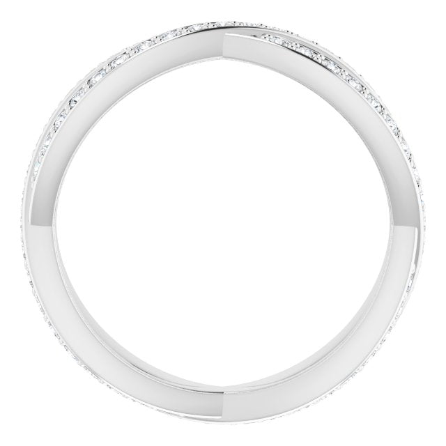14K White Gold 1/2 CTW Natural Diamond Round Eternity Band