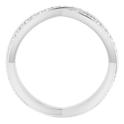 14K White Gold 1/2 CTW Natural Diamond Round Eternity Band
