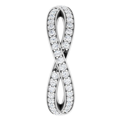 14K White Gold 1/2 CTW Natural Diamond Round Eternity Band