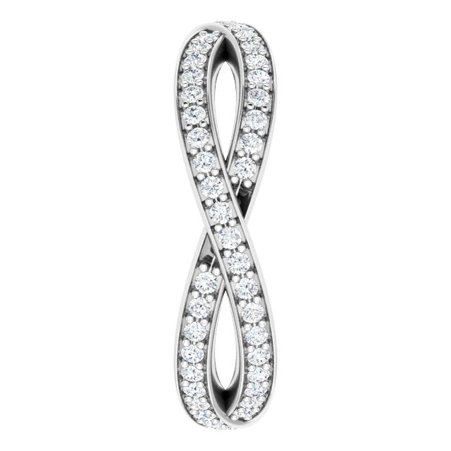 14K White Gold 1/2 CTW Natural Diamond Round Eternity Band