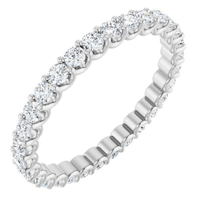 14K White Gold 9/10 CTW Natural Diamond Eternity Band