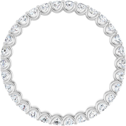 14K White Gold 3/4 CTW Natural Diamond Eternity Band, 2.12 mm