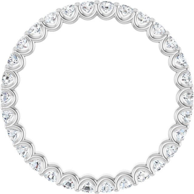 14K White Gold 9/10 CTW Natural Diamond Eternity Band