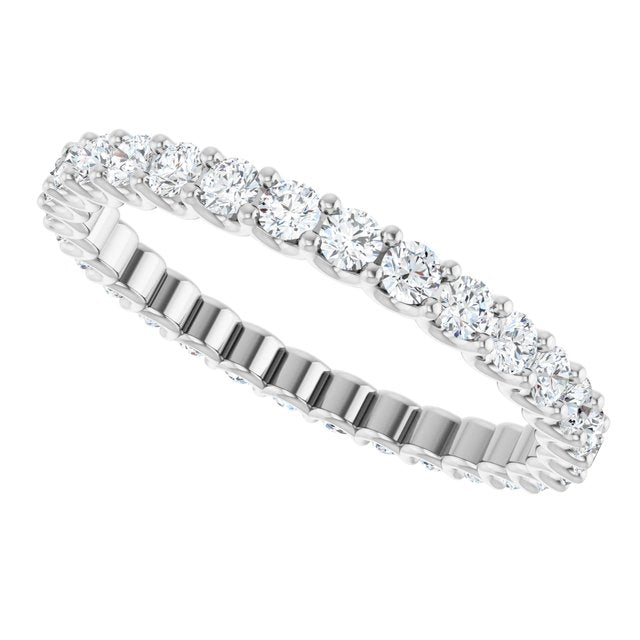 14K White Gold 3/4 CTW Natural Diamond Eternity Band, 2.12 mm