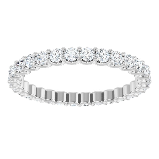 14K White Gold 3/4 CTW Natural Diamond Eternity Band, 2.12 mm