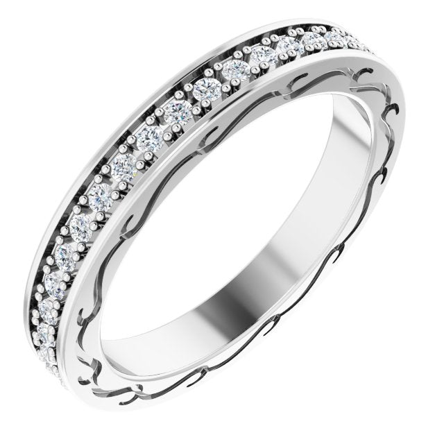 3/8 CTW Natural Diamond Eternity Band, 2.96 x 20.29 mm