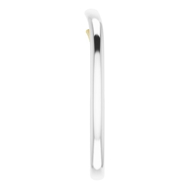 14K White & Yellow Gold Matching Band, 2 mm