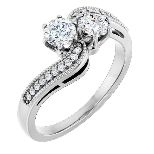 14K White Gold .06 CTW Natural Diamond Band