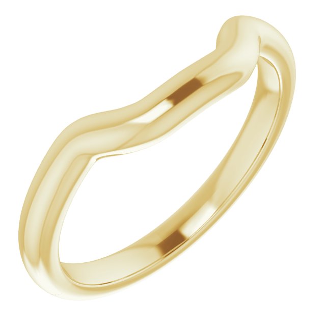 14K Yellow Gold Band for 10x8 mm Emerald Ring, 4.95 mm