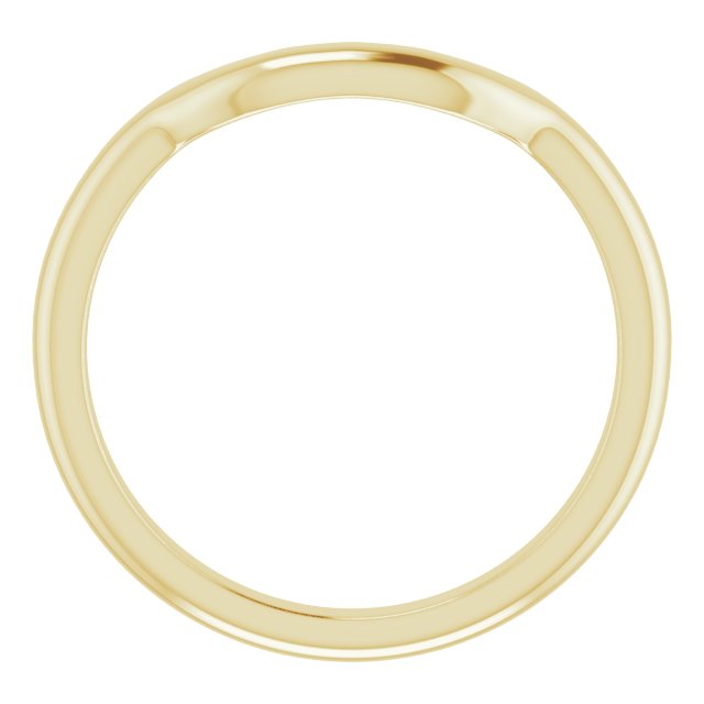 14K Yellow Gold Band for 10x8 mm Emerald Ring, 4.95 mm