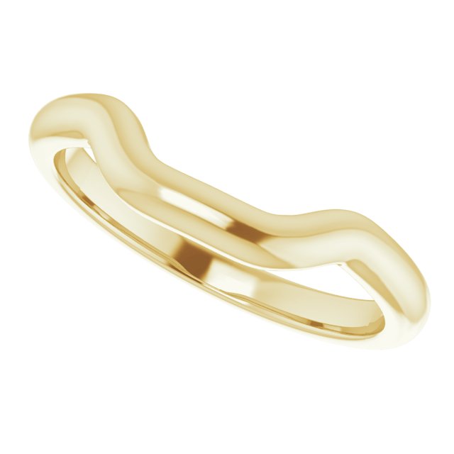 14K Yellow Gold Band for 10x8 mm Emerald Ring, 4.95 mm