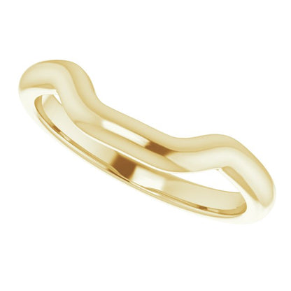 14K Yellow Gold Band for 10x8 mm Emerald Ring, 4.95 mm