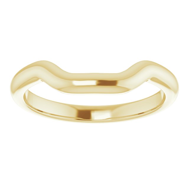 14K Yellow Gold Band for 10x8 mm Emerald Ring, 4.95 mm