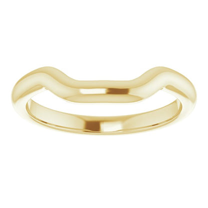 14K Yellow Gold Band for 10x8 mm Emerald Ring, 4.95 mm
