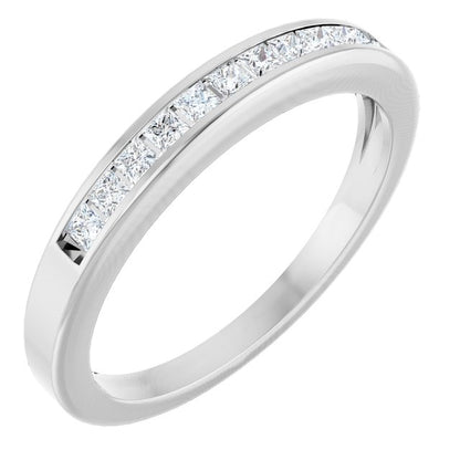 Platinum 1/4 CTW Natural Diamond Anniversary Band, 2.7 mm