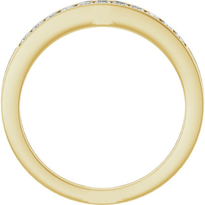 14K Yellow Gold 1/3 CTW Natural Diamond Anniversary Band, 3 mm