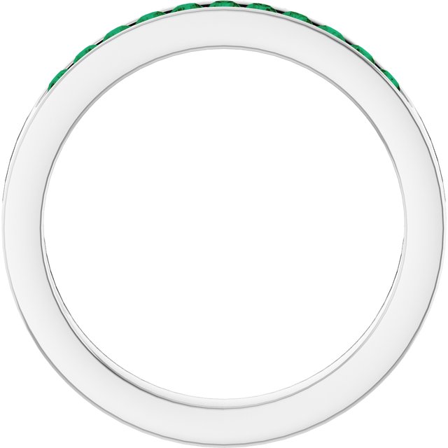 Natural Emerald Anniversary Band, 3.08 mm