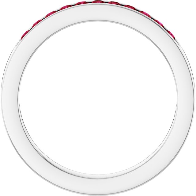 Natural Ruby Anniversary Band, 3.08 mm