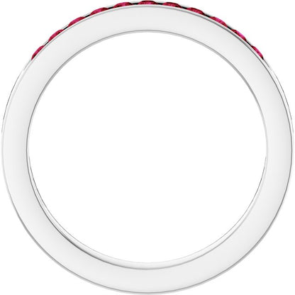 Natural Ruby Anniversary Band, 3.08 mm