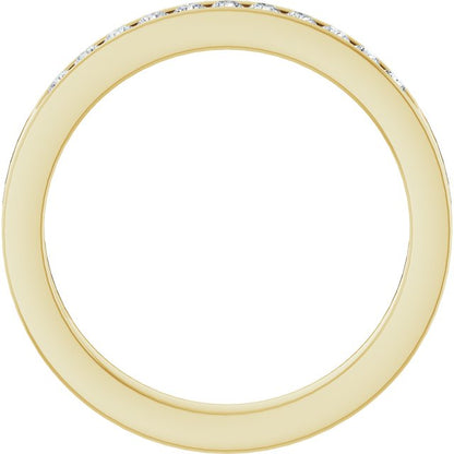 1/4 CTW Natural Diamond Anniversary Band, 3 mm, Channel-Set Eleven-Stone