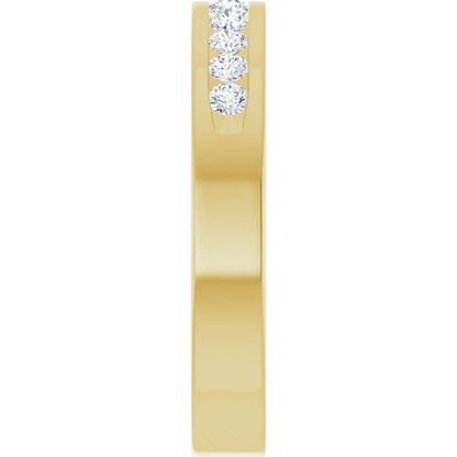 14K Yellow Gold 1/3 CTW Natural Diamond Anniversary Band, 3.3 mm