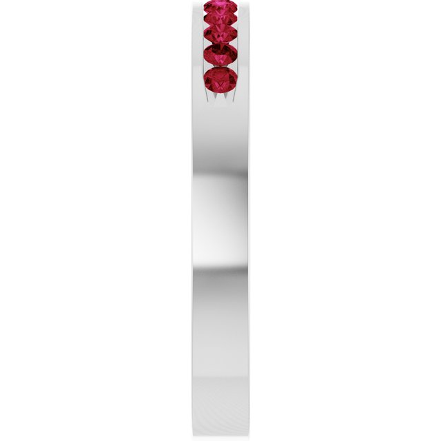 Natural Ruby Anniversary Band, 3.08 mm