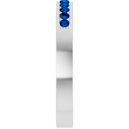 Natural Blue Sapphire Anniversary Band, 3.15 mm