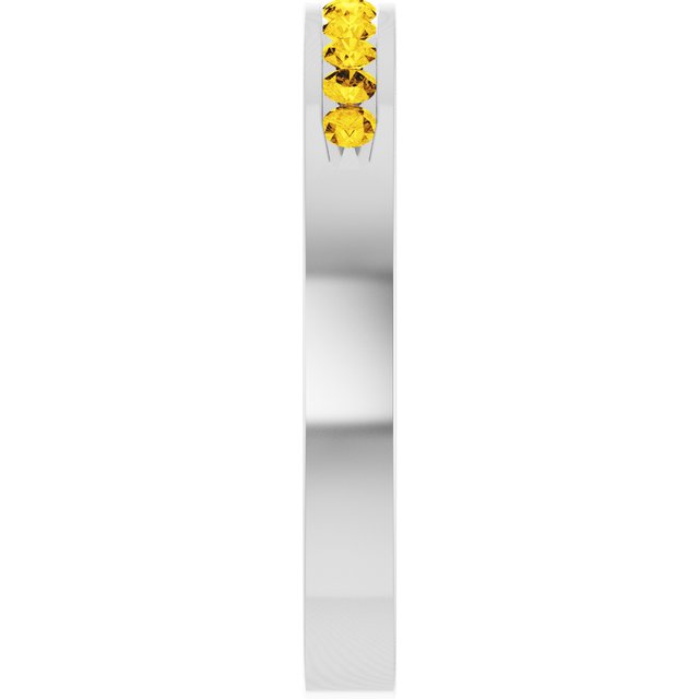 Natural Yellow Sapphire Anniversary Band, 3.15 mm