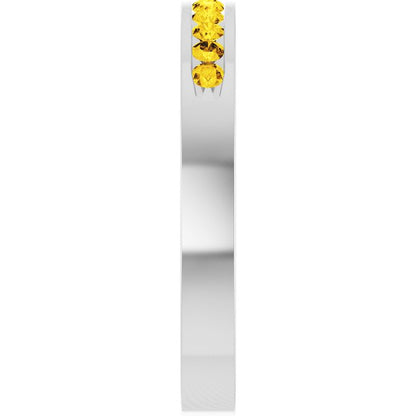 Natural Yellow Sapphire Anniversary Band, 3.15 mm