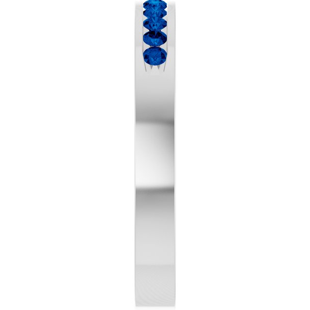 Natural Blue Sapphire Anniversary Band, 3.08 mm