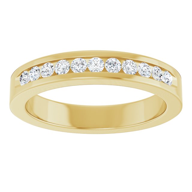 14K Yellow Gold 1/3 CTW Natural Diamond Anniversary Band, 3.3 mm